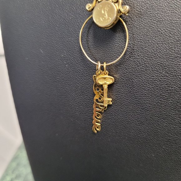 Vintage Gold Plated Believe Key Charm Necklace - Picture 9 of 12